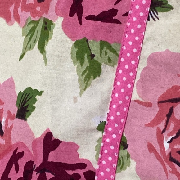 Apron Floral Print Cottagecore Pink Roses OS - Picture 12 of 12